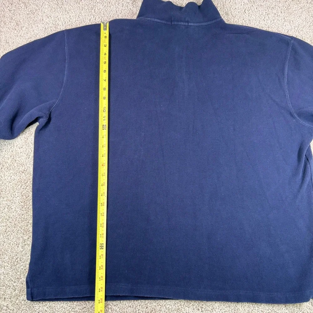 Polo Ralph Lauren Quarter Zip Pullover Mens 2XB Navy Blue Cotton Preppy Big Tall